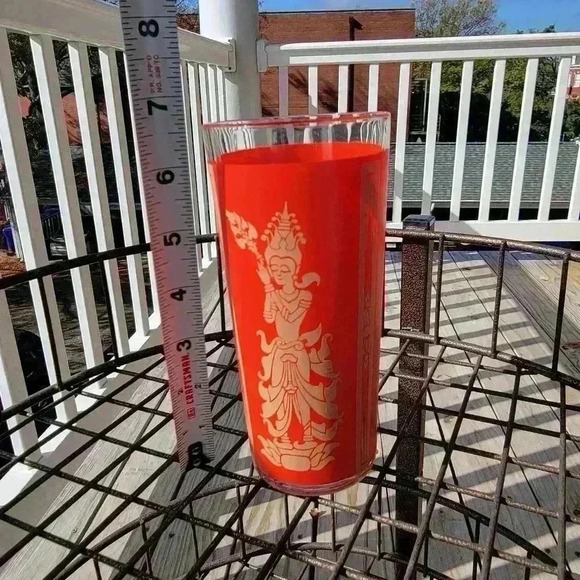 (1) Vintage Culver Mandalay Hindu Goddess Glass Bar Cart Glassware - Picture 6 of 11